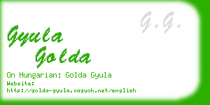 gyula golda business card